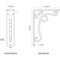 Ekena Millwork Orleans Wrought Iron Bracket, (Single center brace), Powder Coated Black 1 1/2"W x 5 1/2"D x 8"H BKTM01X05X08SOL - alternate 8